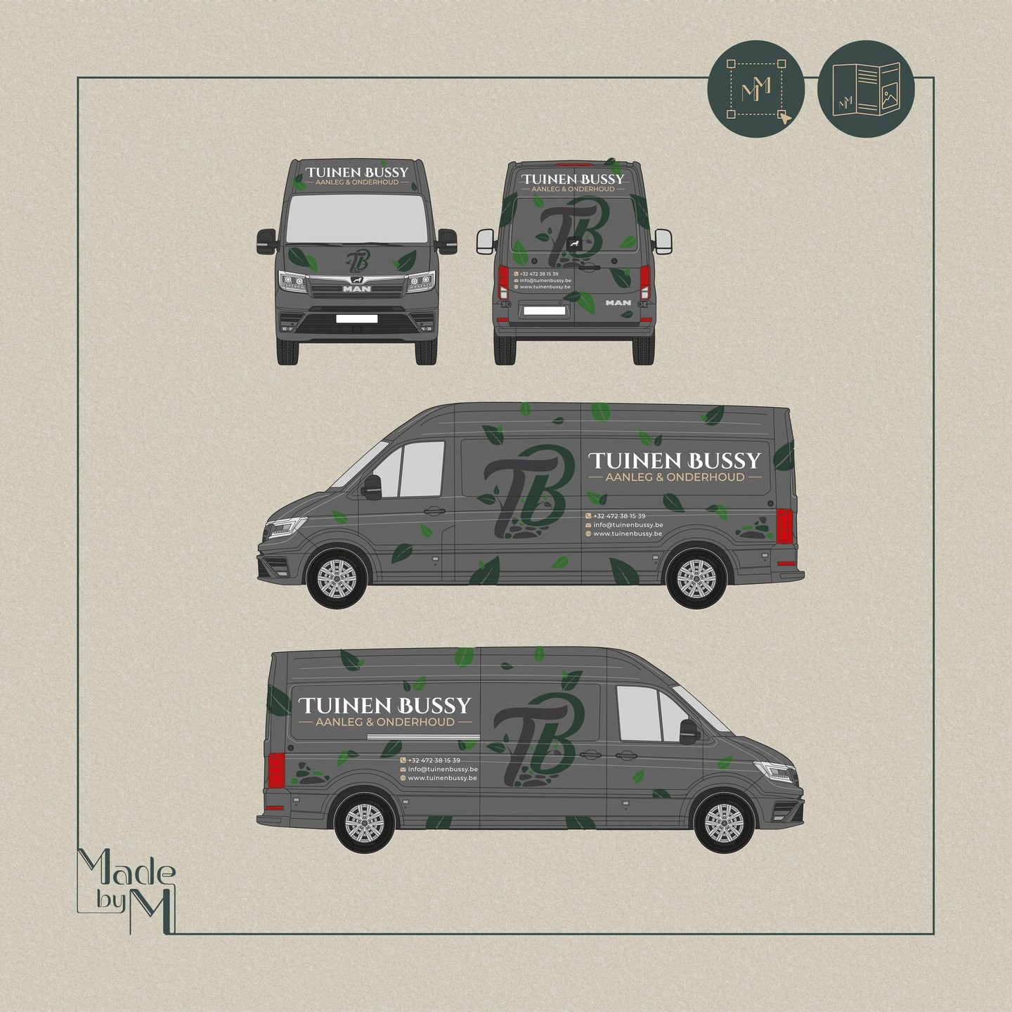 Autobestickering voor Tuinen Bussy Ook graag iets laten ontwerpen? Contacteer ons via…
